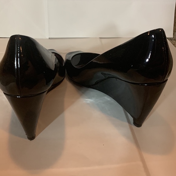 Miumiu black open toe wedges - Picture 5 of 7